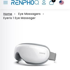 RENPHO Gray and White Eye Massager eyeris 1. Brand new